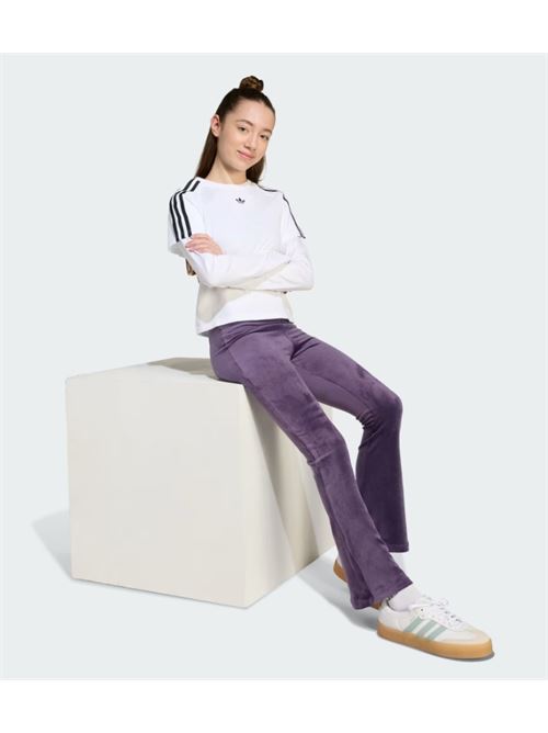 velour pants ADIDAS ORIGINAL | JX2842AURPLU/WHITE